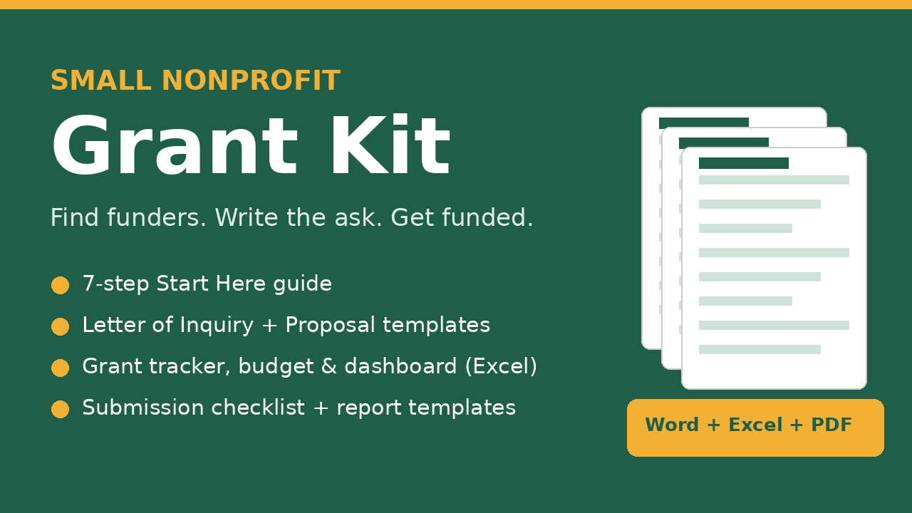 Small Nonprofit Grant Kit cover